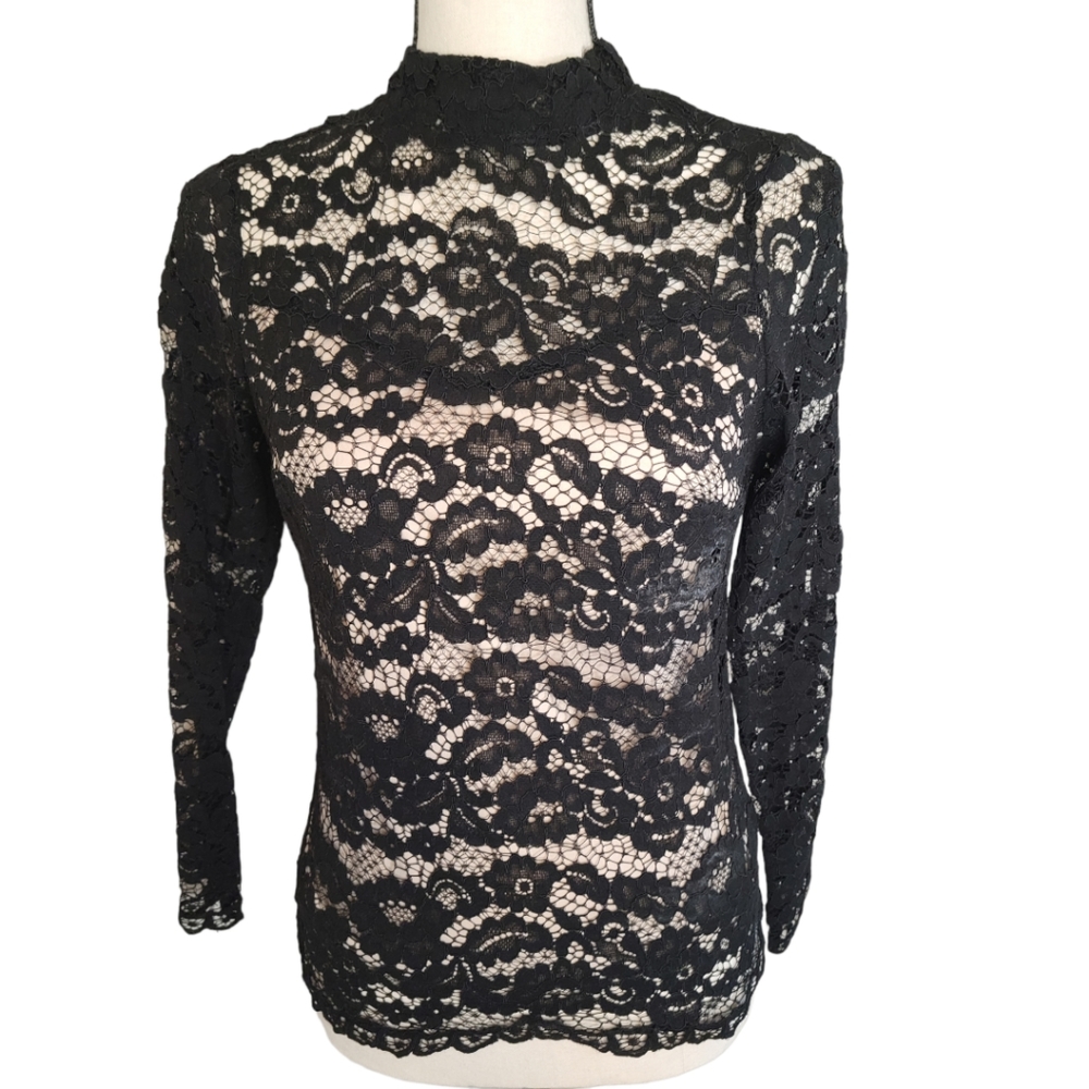 Black lace top S